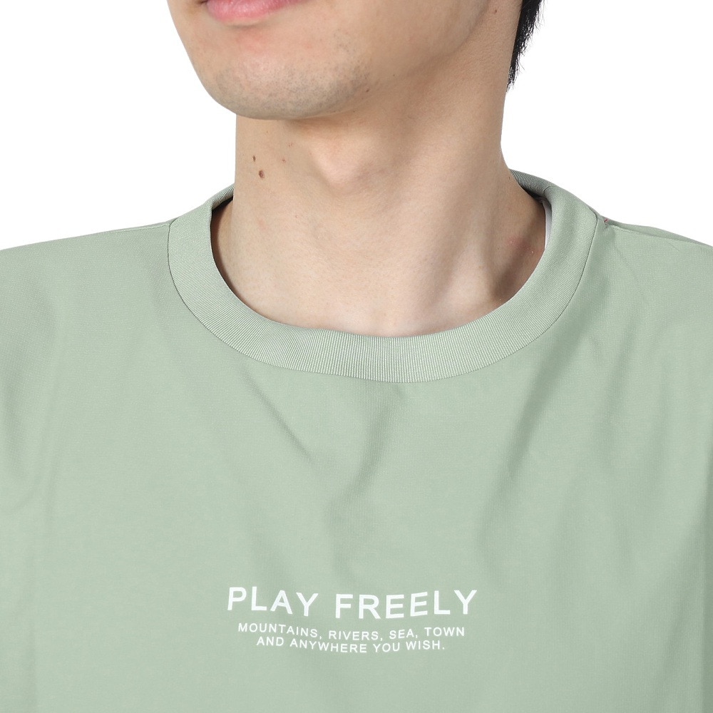 ボンファイア（Bonfire）（メンズ）速乾 撥水 ストレッチ BACKMESH.P 長袖Tシャツ 50BNF4SCD2313 MNT ミント ポケッタブル