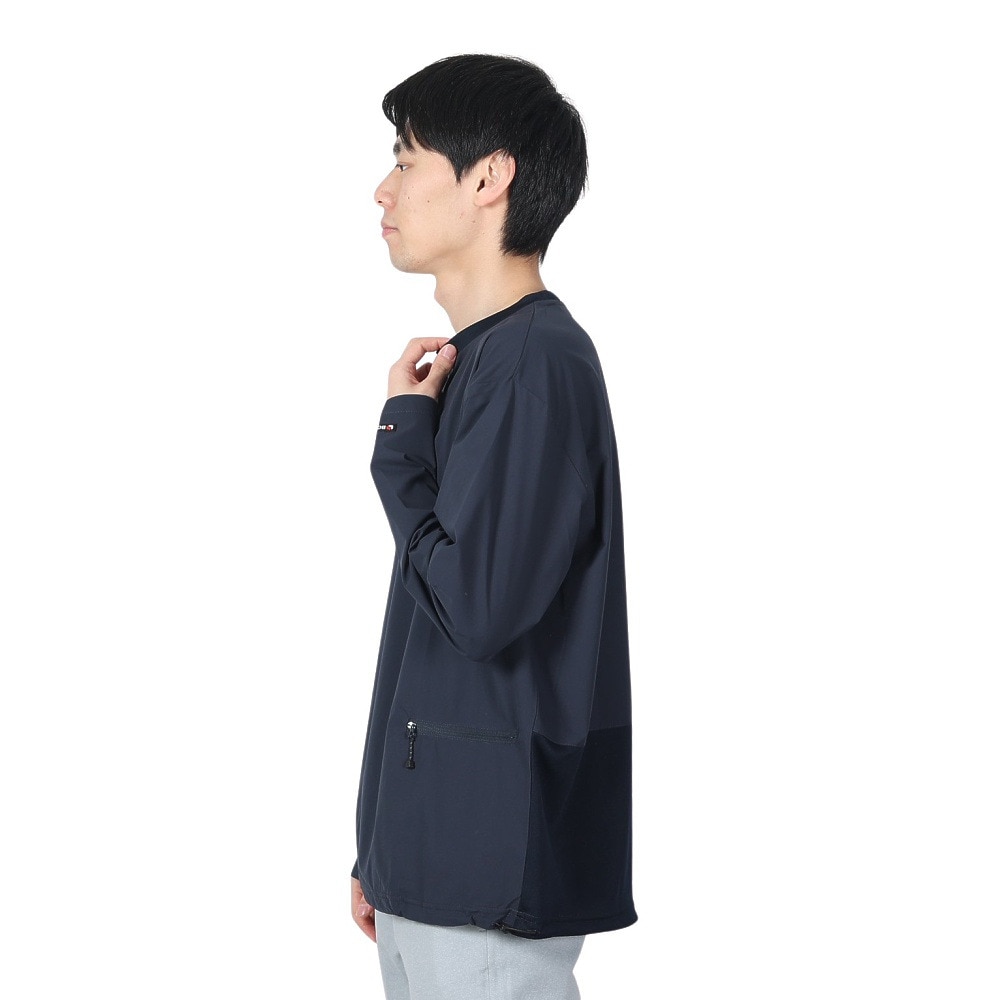 ボンファイア（Bonfire）（メンズ）速乾 撥水 ストレッチ BACKMESH.P 長袖Tシャツ 50BNF4SCD2313 NVY ネイビー ポケッタブル
