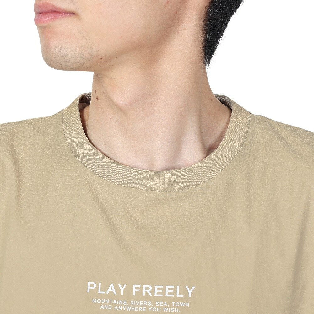 ボンファイア（Bonfire）（メンズ）速乾 撥水 ストレッチ BACKMESH.P 長袖Tシャツ 50BNF4SCD2313 SBEG サンドベージュ ポケッタブル