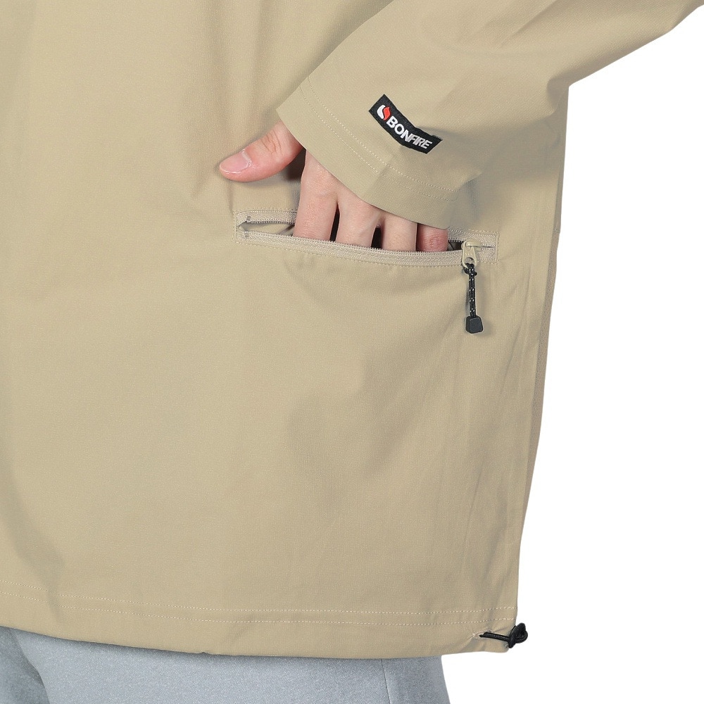 ボンファイア（Bonfire）（メンズ）速乾 撥水 ストレッチ BACKMESH.P 長袖Tシャツ 50BNF4SCD2313 SBEG サンドベージュ ポケッタブル
