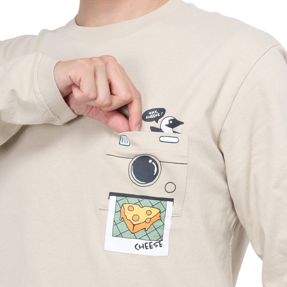 チャムス（CHUMS）（メンズ）インスタントカメラポケット ブラッシュド ロングスリーブTシャツ CH01-2451-G057