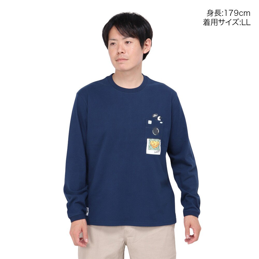 チャムス（CHUMS）（メンズ）インスタントカメラポケット ブラッシュド ロングスリーブTシャツ CH01-2451-N001