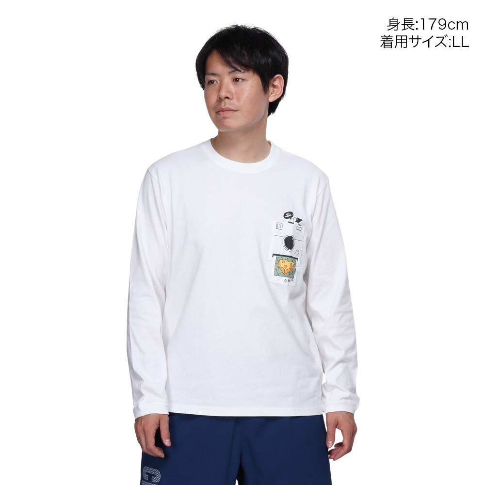 チャムス（CHUMS）（メンズ）インスタントカメラポケット ブラッシュド 長袖Tシャツ CH01-2451-W001
