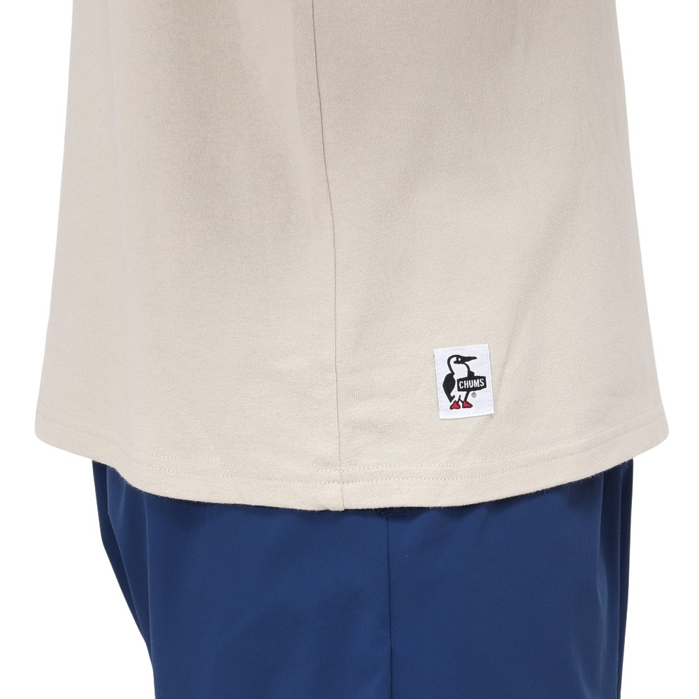 チャムス（CHUMS）（メンズ）長袖Tシャツ ロンT 屋台でオツカレ! ブラッシュド ロングスリーブTシャツ CH01-2452-G057 ベージュ