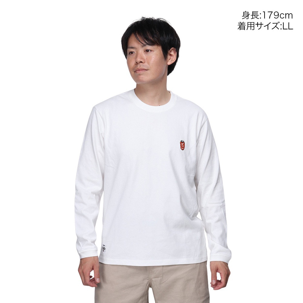チャムス（CHUMS）（メンズ）長袖Tシャツ ロンT 屋台でオツカレ! ブラッシュド ロングスリーブ CH01-2452-W001 ホワイト