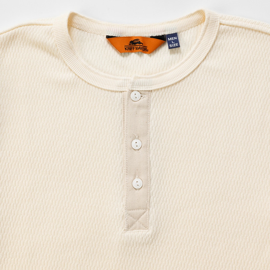 クリフメイヤー（KRIFF MAYER）（メンズ）サーマルヘンリーロンT 長袖Tシャツ 2417805:9:NATURAL