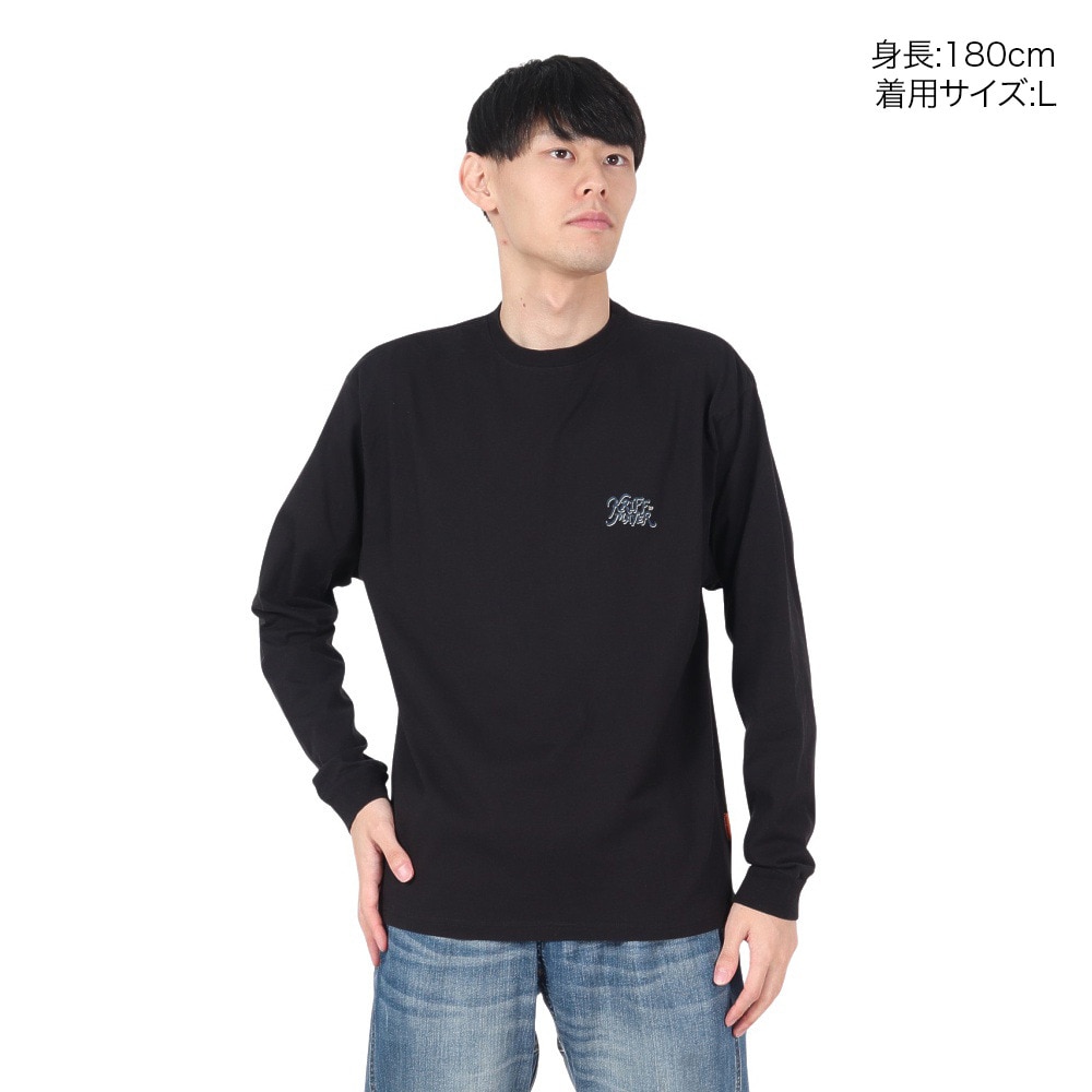 クリフメイヤー（KRIFF MAYER）（メンズ）ラビットバックプリントロンT 長袖Tシャツ 2417807:19:BLACK
