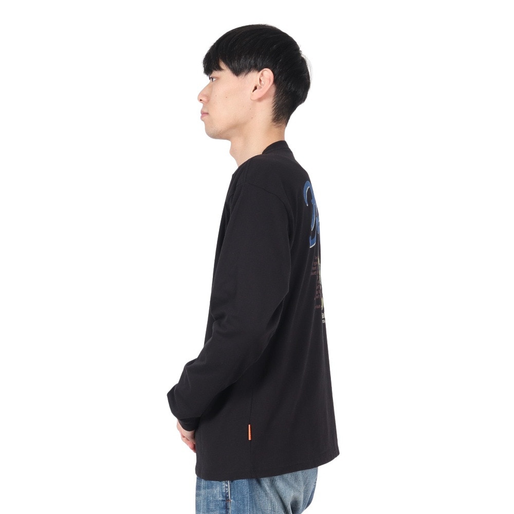 クリフメイヤー（KRIFF MAYER）（メンズ）ラビットバックプリントロンT 長袖Tシャツ 2417807:19:BLACK