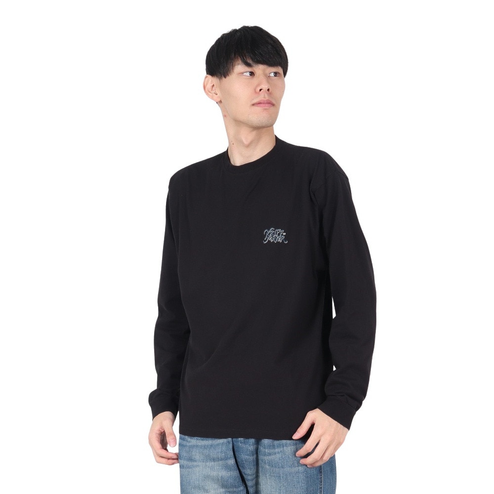 クリフメイヤー（KRIFF MAYER）（メンズ）ラビットバックプリントロンT 長袖Tシャツ 2417807:19:BLACK