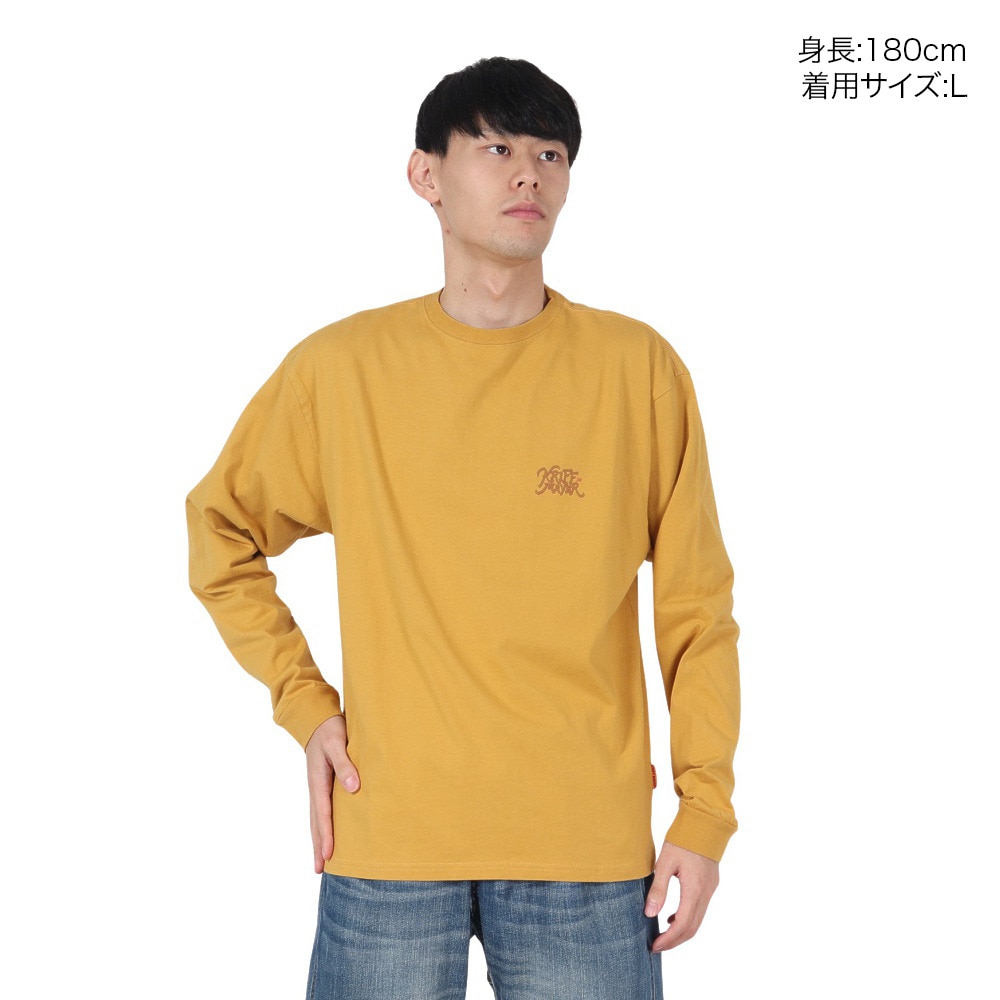クリフメイヤー（KRIFF MAYER）（メンズ）ラビットバックプリントロンT 長袖Tシャツ 2417807:55:YELLOW
