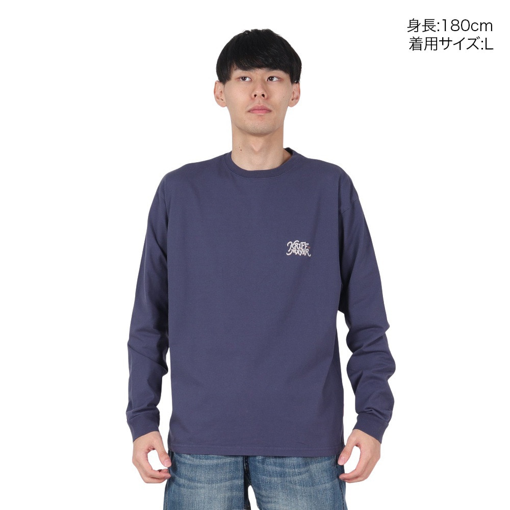 クリフメイヤー（KRIFF MAYER）（メンズ）ラビットバックプリントロンT 長袖Tシャツ 2417807:79:NAVY