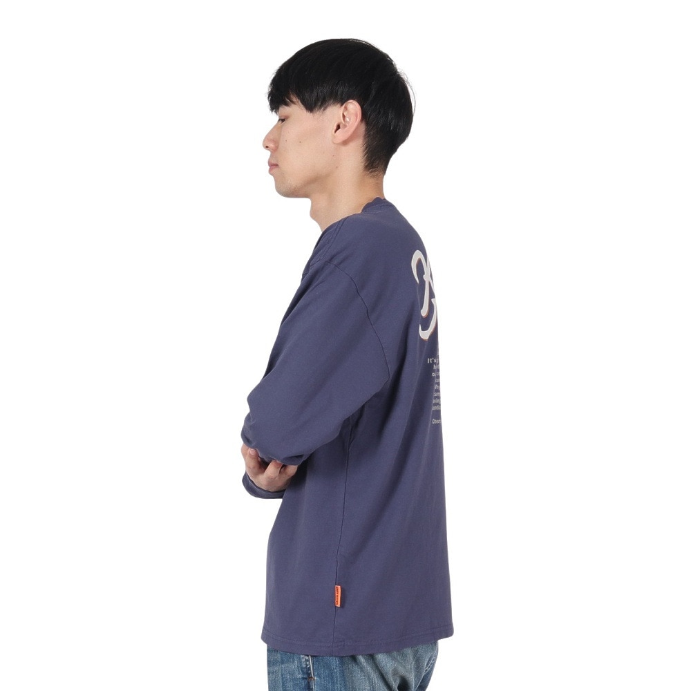 クリフメイヤー（KRIFF MAYER）（メンズ）ラビットバックプリントロンT 長袖Tシャツ 2417807:79:NAVY