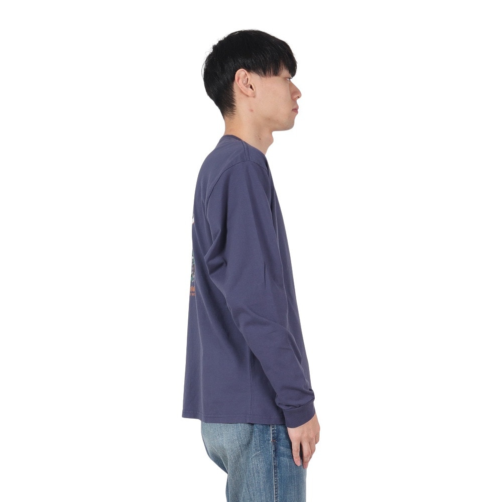 クリフメイヤー（KRIFF MAYER）（メンズ）ラビットバックプリントロンT 長袖Tシャツ 2417807:79:NAVY