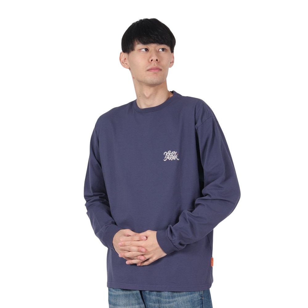 クリフメイヤー（KRIFF MAYER）（メンズ）ラビットバックプリントロンT 長袖Tシャツ 2417807:79:NAVY