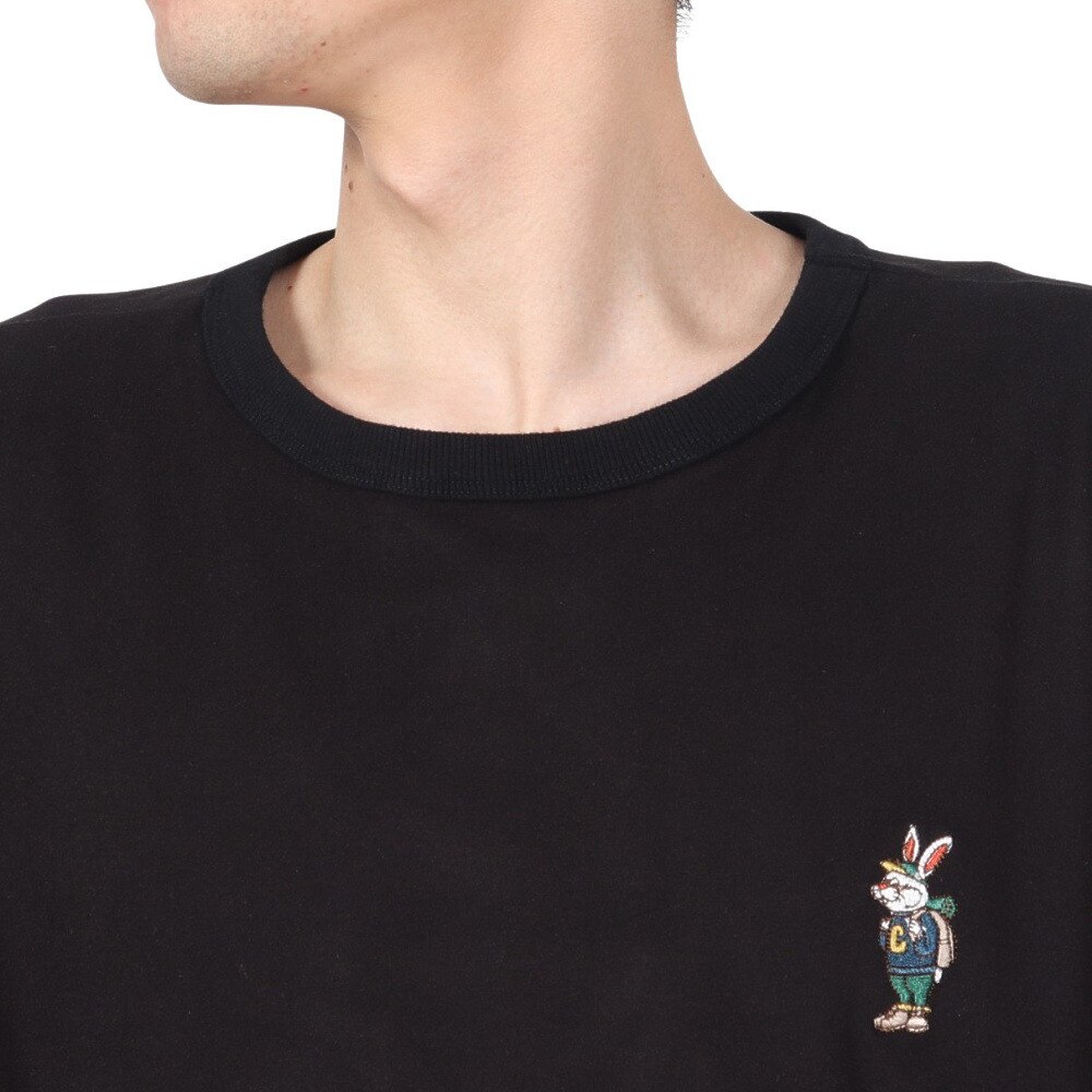 クリフメイヤー（KRIFF MAYER）（メンズ）モチノビ ラビットロンT 長袖Tシャツ スタンド 2417814:19:BLACK