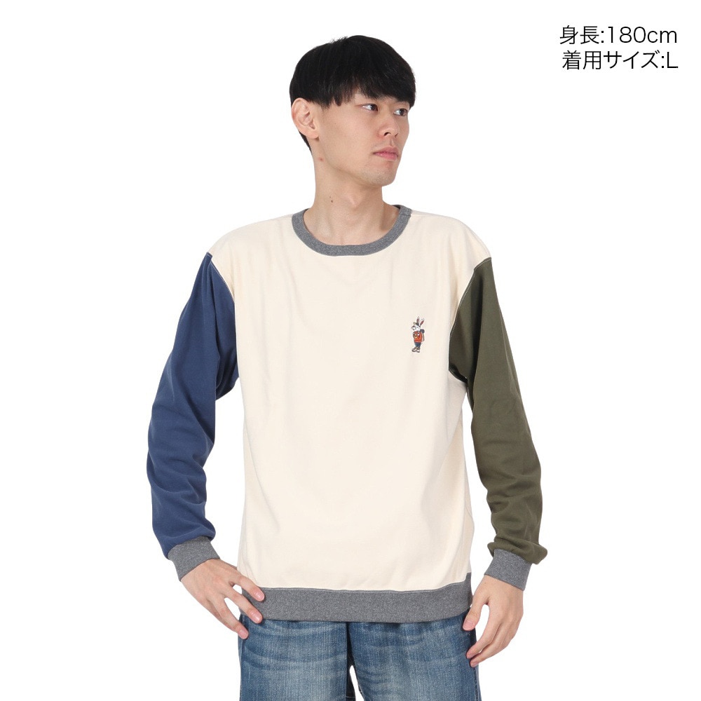 クリフメイヤー（KRIFF MAYER）（メンズ）モチノビ ラビットロンT 長袖Tシャツ スタンド 2417814:90:MULTI-COL