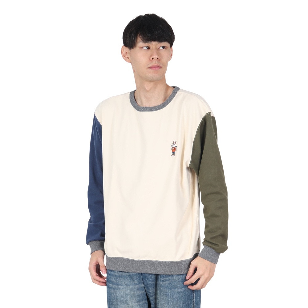 クリフメイヤー（KRIFF MAYER）（メンズ）モチノビ ラビットロンT 長袖Tシャツ スタンド 2417814:90:MULTI-COL