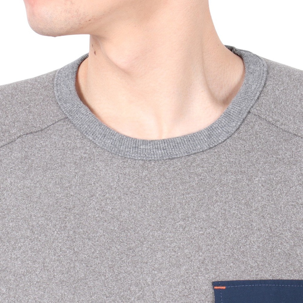 クリフメイヤー（KRIFF MAYER）（メンズ）モチノビ デザイン クルーネック 長袖Tシャツ 2417815 15 GRAY