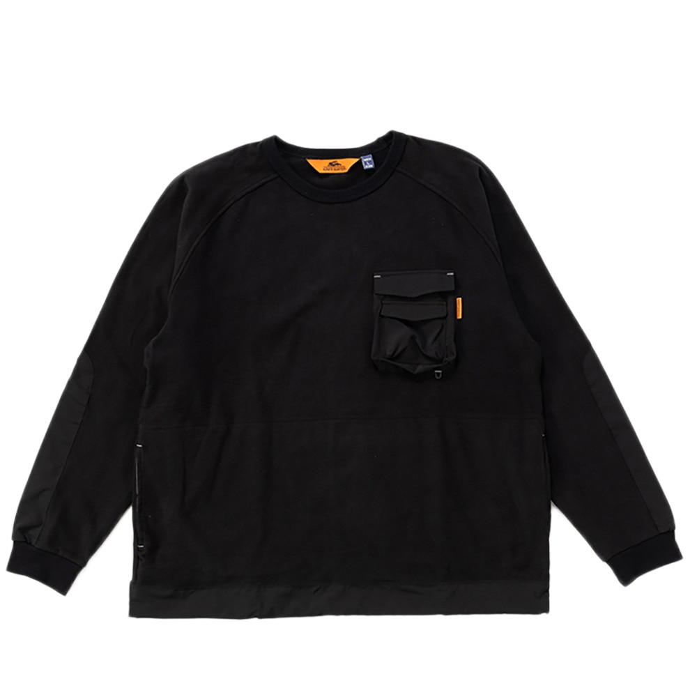 クリフメイヤー（KRIFF MAYER）（メンズ）モチノビ デザイン クルーネック 長袖Tシャツ 2417815 19 BLACK