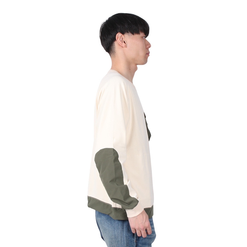 クリフメイヤー（KRIFF MAYER）（メンズ）モチノビ デザイン クルーネック 長袖Tシャツ 2417815:9:NATURAL