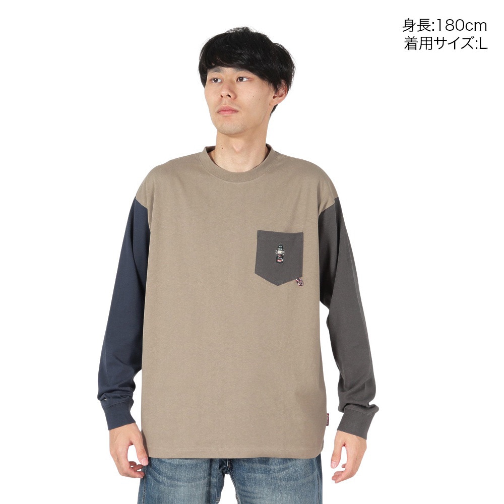 コールマン（Coleman）（メンズ）天竺 ポケット長袖Ｔシャツ X5450A CAM