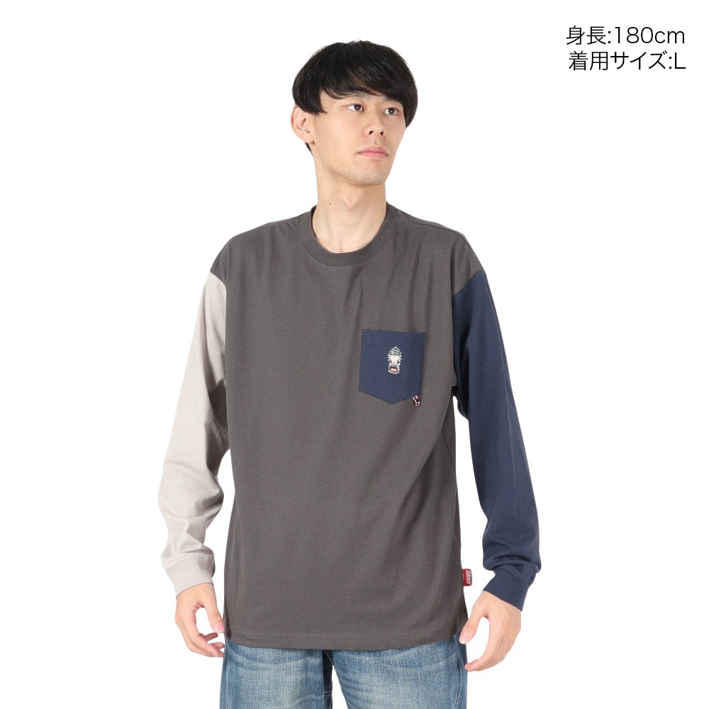 コールマン（Coleman）（メンズ）天竺 ポケット 長袖Tシャツ X5450A CGR