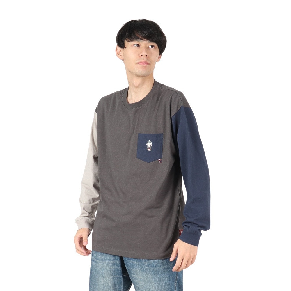 コールマン（Coleman）（メンズ）天竺 ポケット 長袖Tシャツ X5450A CGR