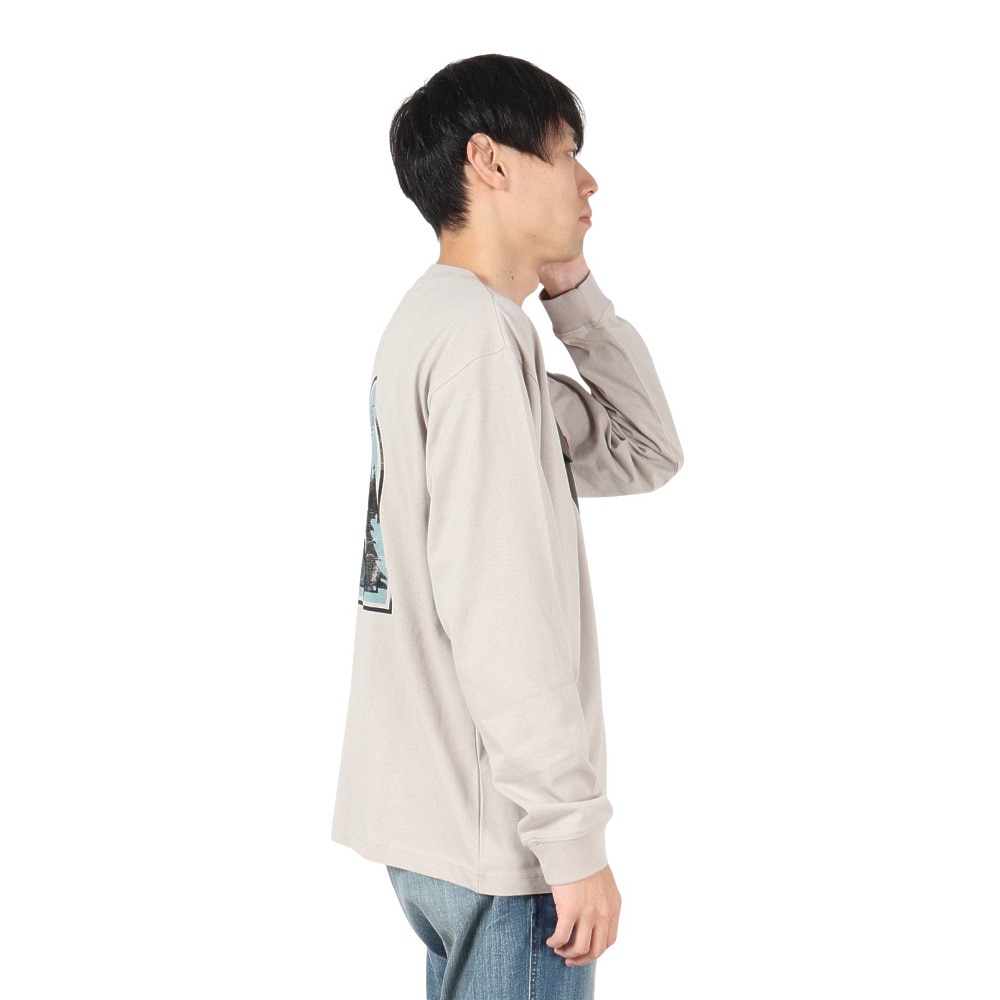コールマン（Coleman）（メンズ）バックプリント 布帛 ポケット 長袖Tシャツ X5451A BEG