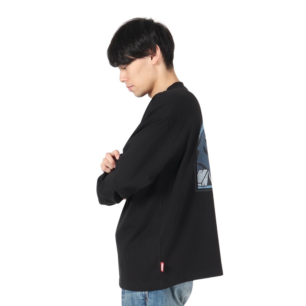 コールマン（Coleman）（メンズ）バックプリント 布帛 ポケット 長袖Tシャツ X5451A BLK