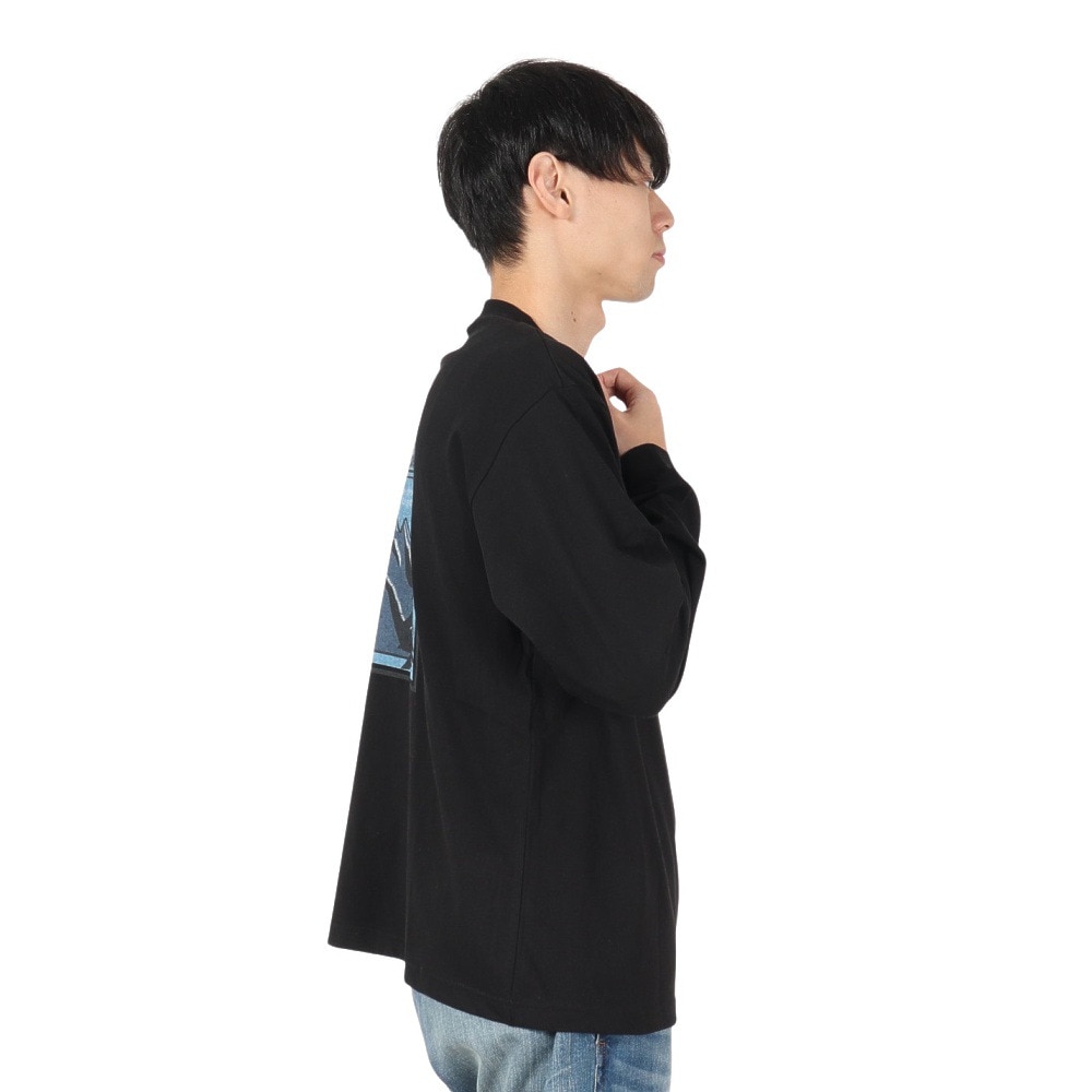 コールマン（Coleman）（メンズ）バックプリント 布帛 ポケット 長袖Tシャツ X5451A BLK