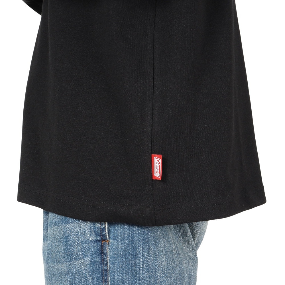 コールマン（Coleman）（メンズ）バックプリント 布帛 ポケット 長袖Tシャツ X5451A BLK
