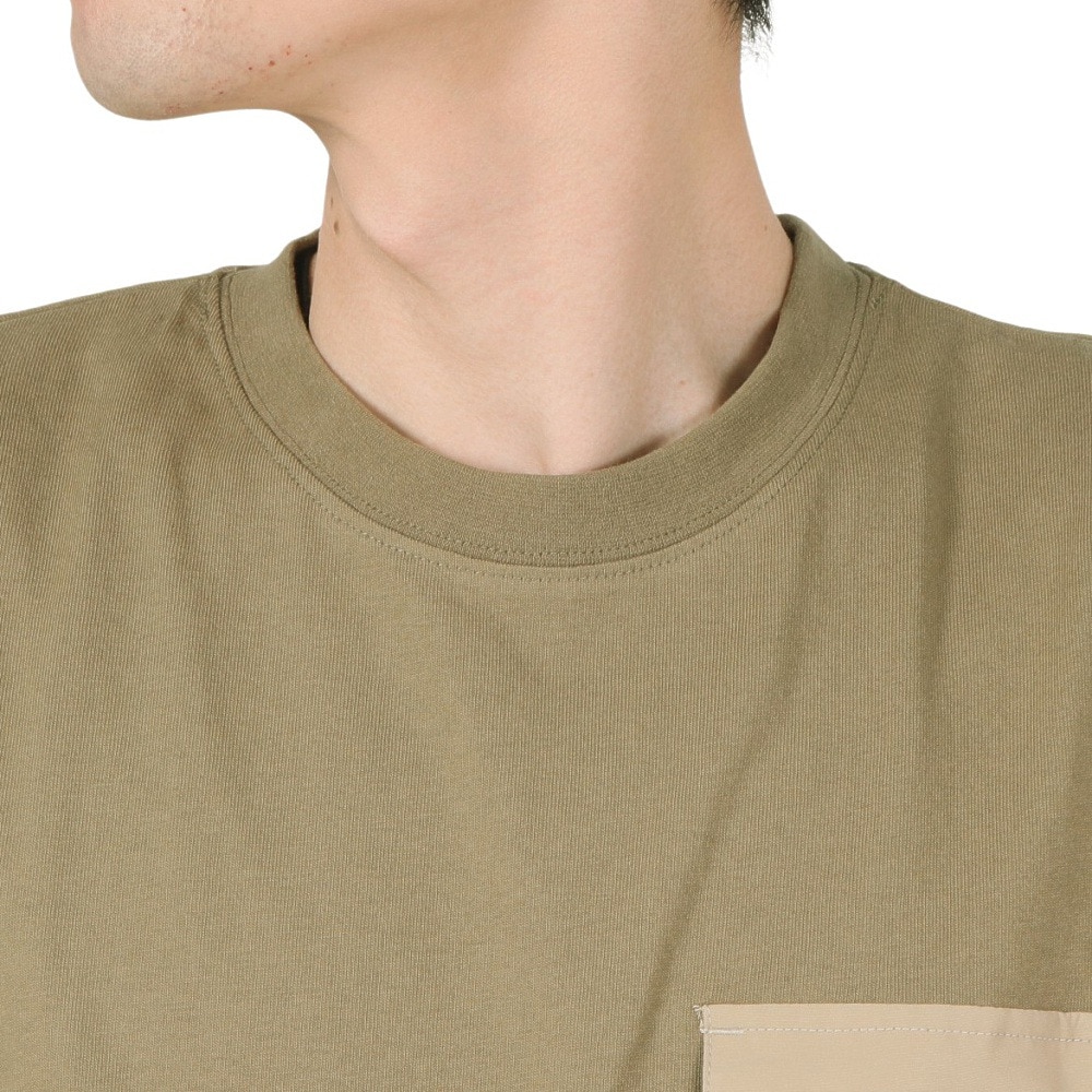 コールマン（Coleman）（メンズ）バックプリント 布帛 ポケット長袖Ｔシャツ X5451A KHA