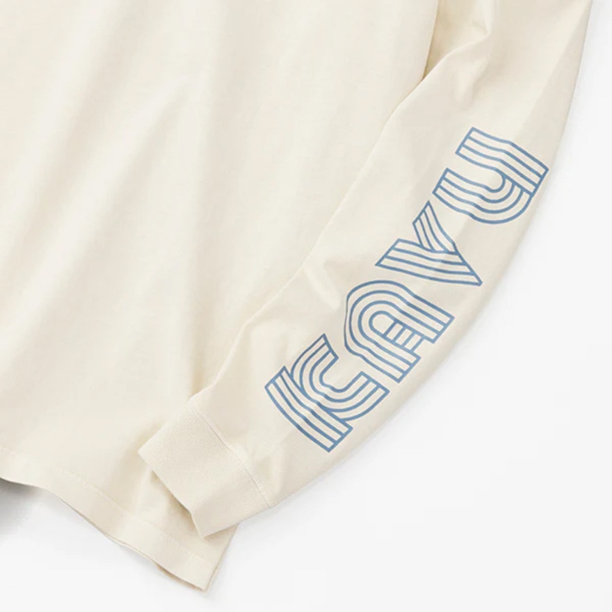 カブー（KAVU）（メンズ）ロングスリーブプリントTシャツ 19823014 アイボリー