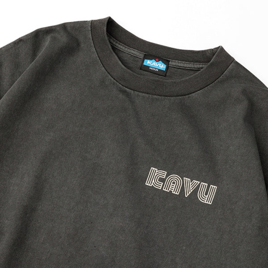 カブー（KAVU）（メンズ）ロングスリーブプリントTシャツ 19823014 ブラック