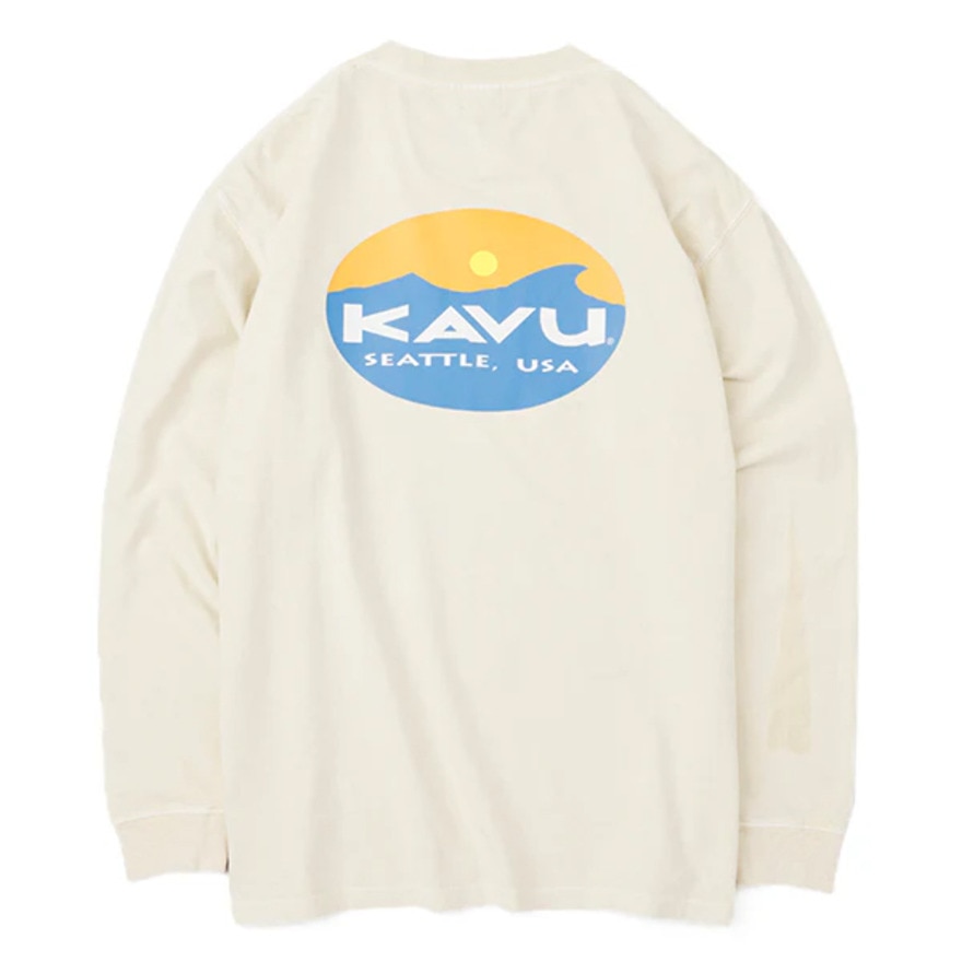 カブー（KAVU）（メンズ）サーフロゴ ロングスリーブTシャツ 19823015 アイボリー