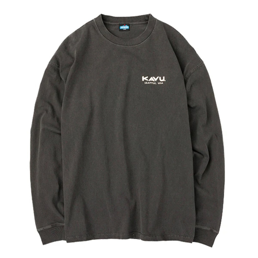 カブー（KAVU）（メンズ）サーフロゴ ロングスリーブTシャツ 19823015 ブラック