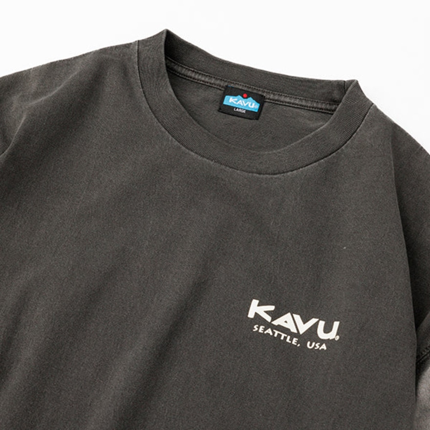 カブー（KAVU）（メンズ）サーフロゴ ロングスリーブTシャツ 19823015 ブラック