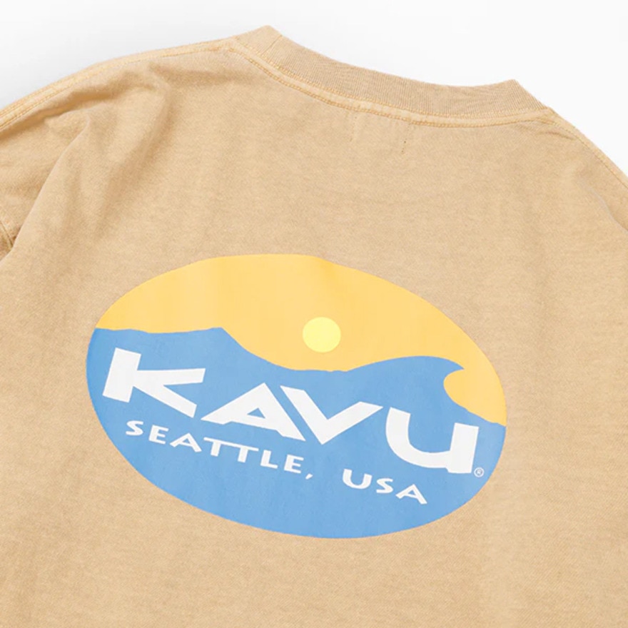 カブー（KAVU）（メンズ）サーフロゴ ロングスリーブTシャツ 19823015 マスタード