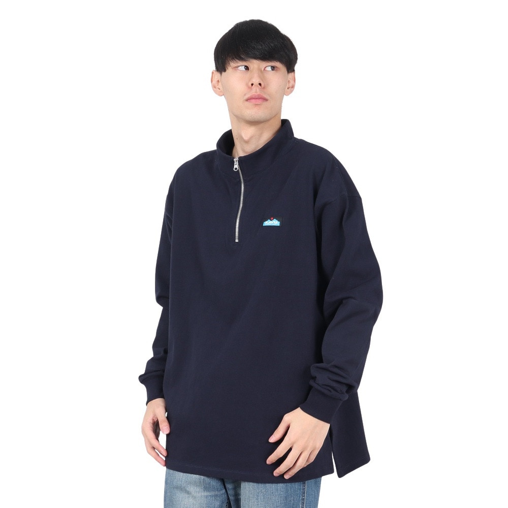 カブー（KAVU）（メンズ）ハーフジップ ヘビーウェイト ロングスリーブTシャツ 19823021