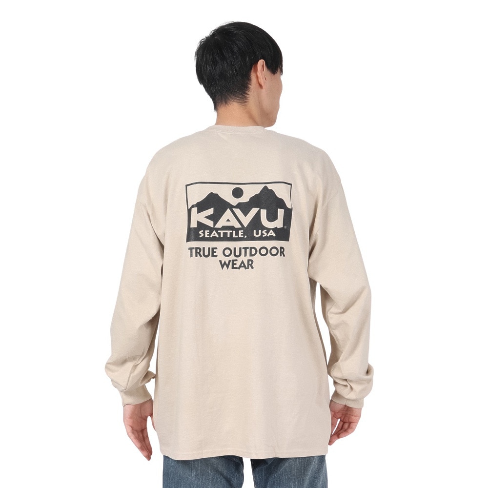 カブー（KAVU）（メンズ）トゥルーロゴ ロングスリーブTシャツ 19823029 サンド
