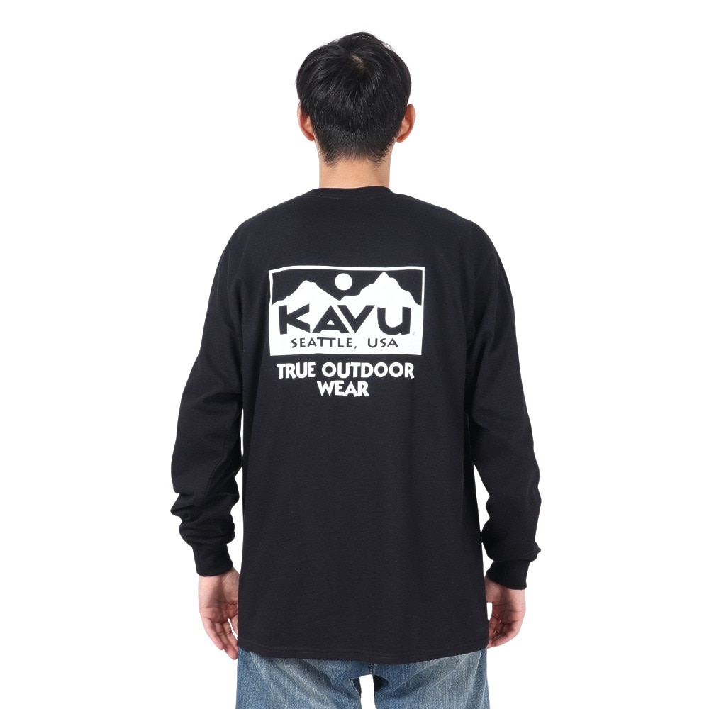 カブー（KAVU）（メンズ）トゥルーロゴ ロングスリーブTシャツ 19823029 ブラック