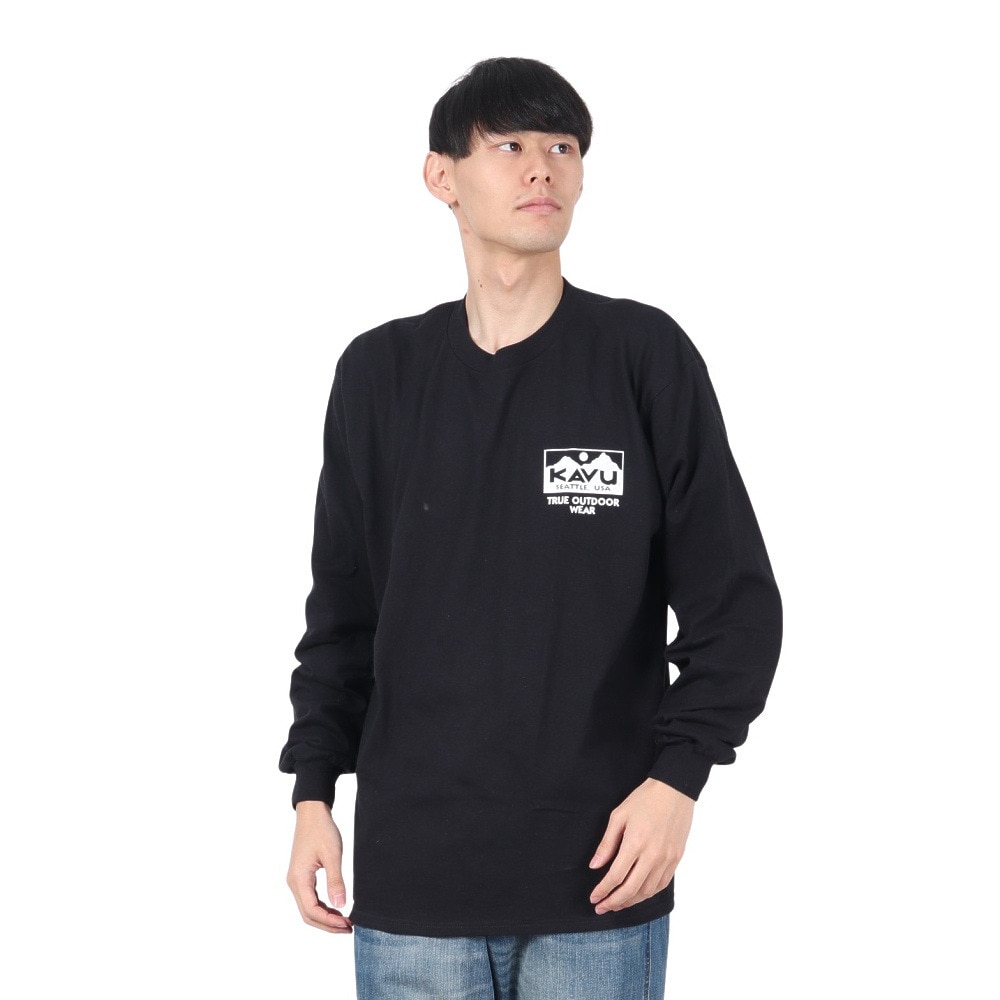 カブー（KAVU）（メンズ）トゥルーロゴ ロングスリーブTシャツ 19823029 ブラック