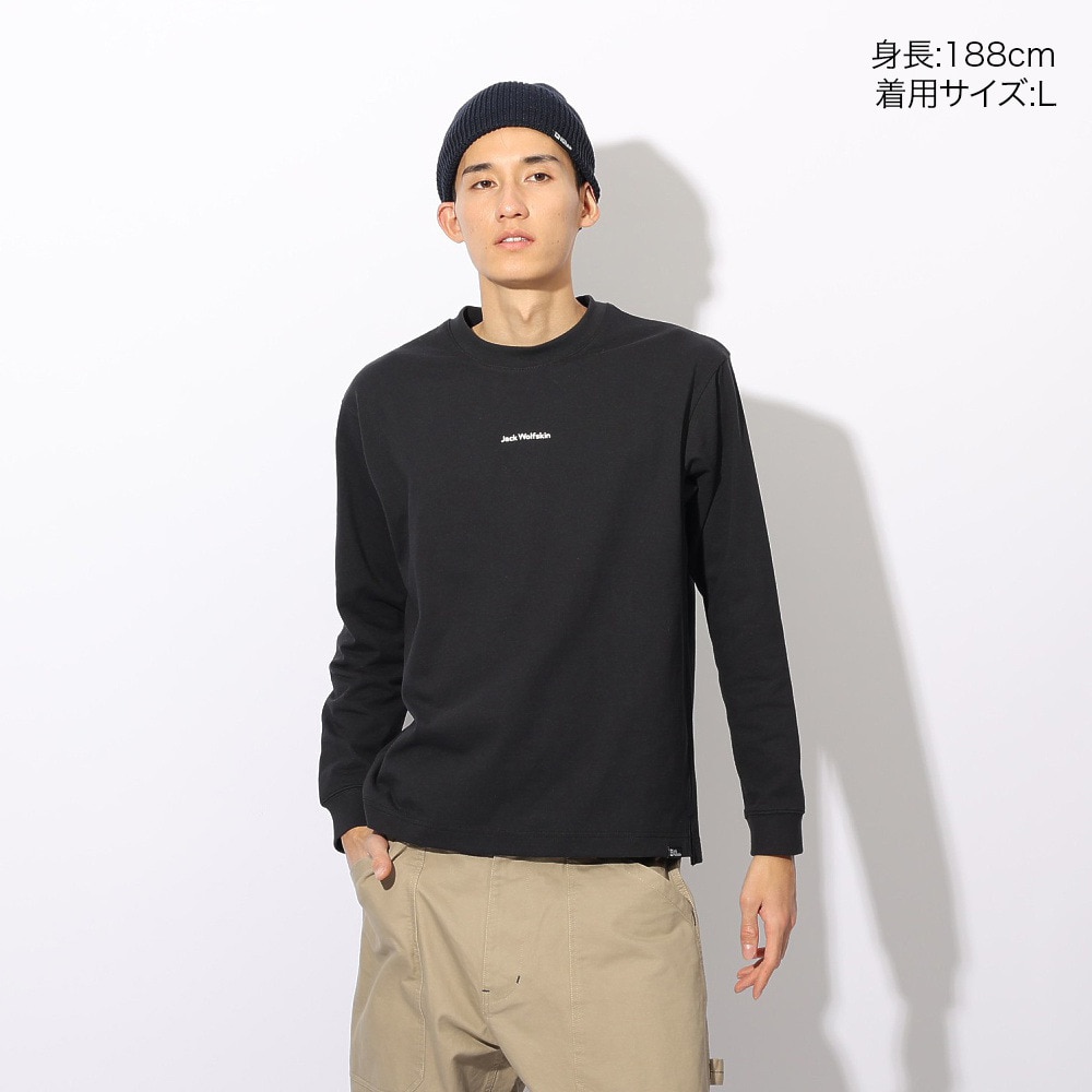 ジャックウルフスキン（JackWolfskin）（メンズ、レディース）ミニロゴ ロングスリーブ Tシャツ A63037-6000