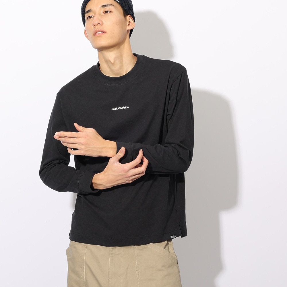 ジャックウルフスキン（JackWolfskin）（メンズ、レディース）ミニロゴ ロングスリーブ Tシャツ A63037-6000