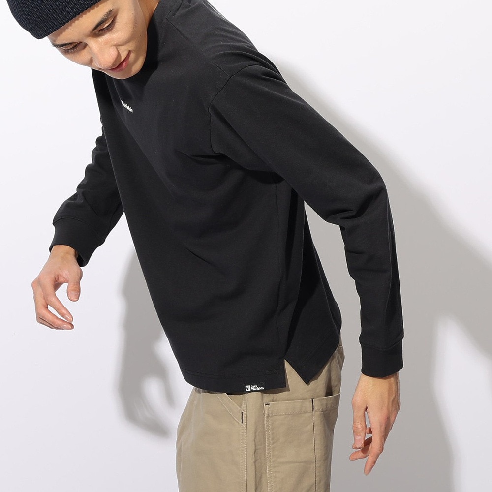 ジャックウルフスキン（JackWolfskin）（メンズ、レディース）ミニロゴ ロングスリーブ Tシャツ A63037-6000