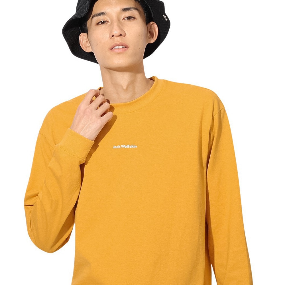 ジャックウルフスキン（JackWolfskin）（メンズ、レディース）ミニロゴ ロングスリーブ Tシャツ A63037-M0042