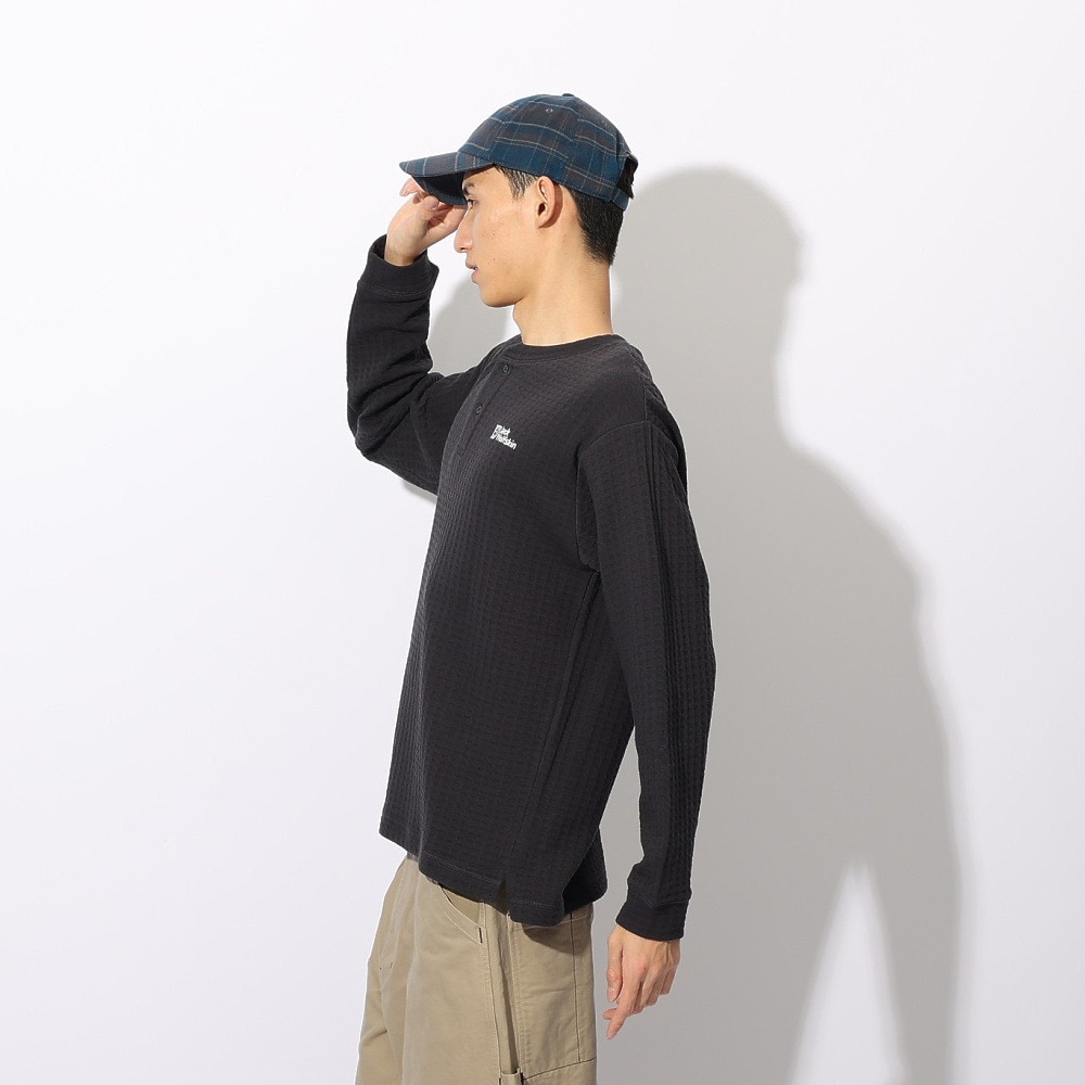 ジャックウルフスキン（JackWolfskin）（メンズ）ワッフルヘンリー ロングスリーブTシャツ A63213-6350