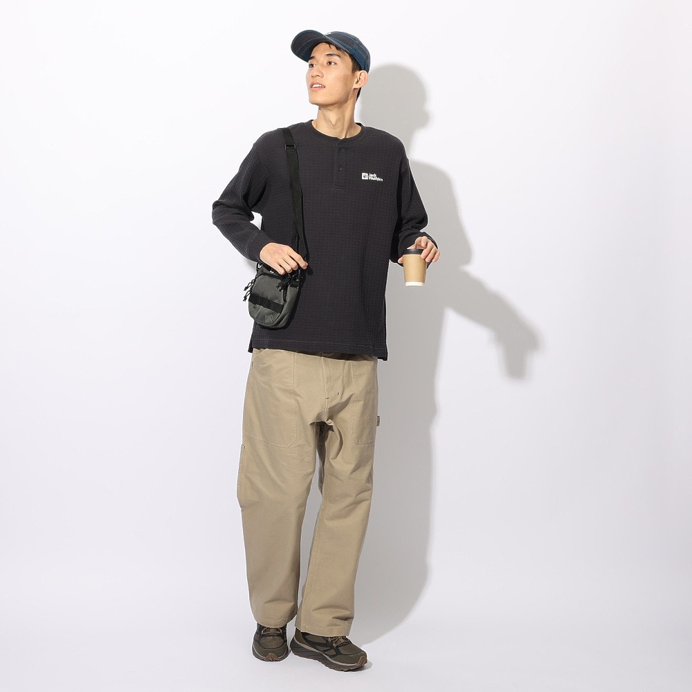 ジャックウルフスキン（JackWolfskin）（メンズ）ワッフルヘンリー ロングスリーブTシャツ A63213-6350