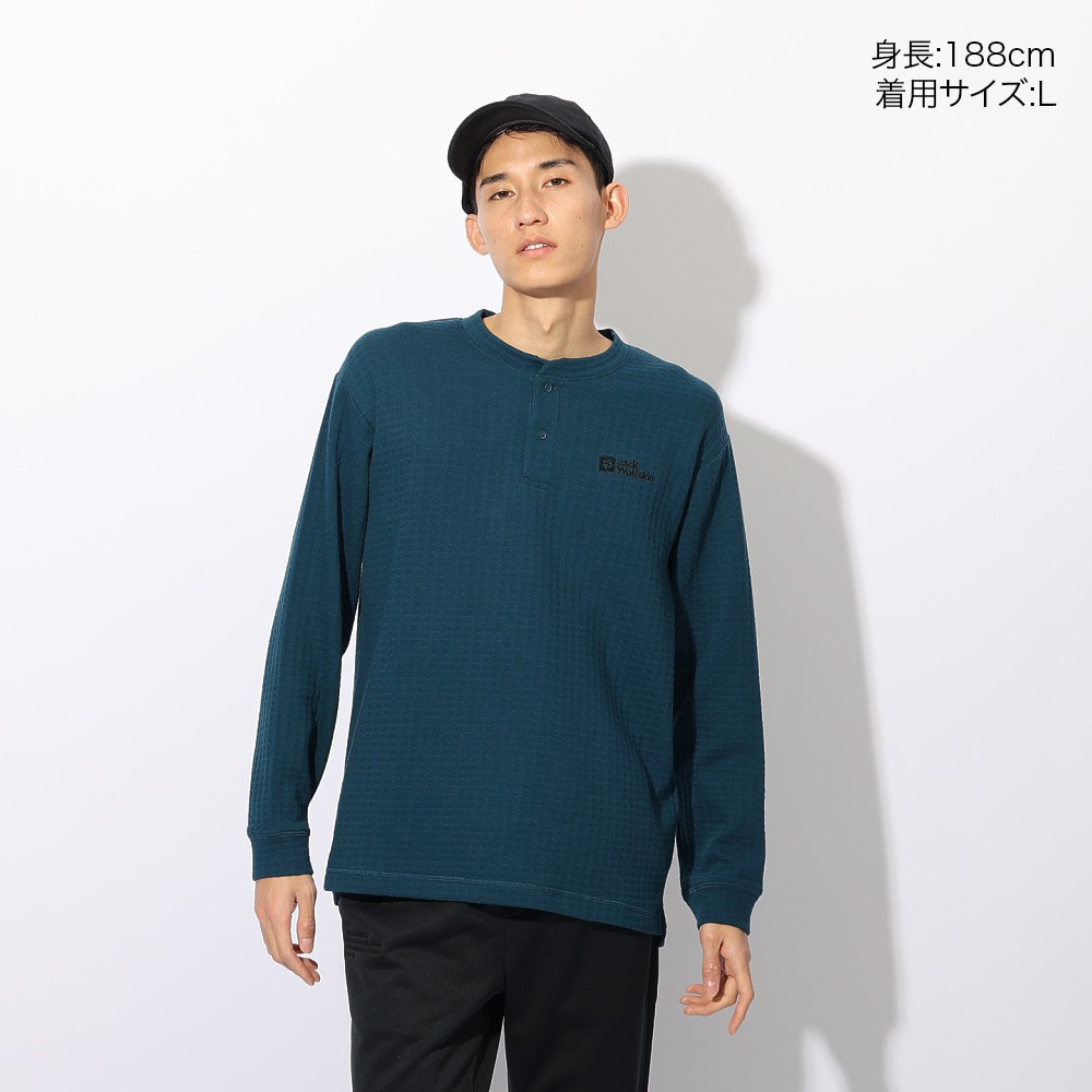 ジャックウルフスキン（JackWolfskin）（メンズ）ワッフルヘンリー ロングスリーブTシャツ A63213-C0410