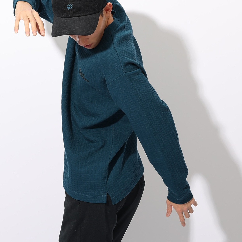 ジャックウルフスキン（JackWolfskin）（メンズ）ワッフルヘンリー ロングスリーブTシャツ A63213-C0410